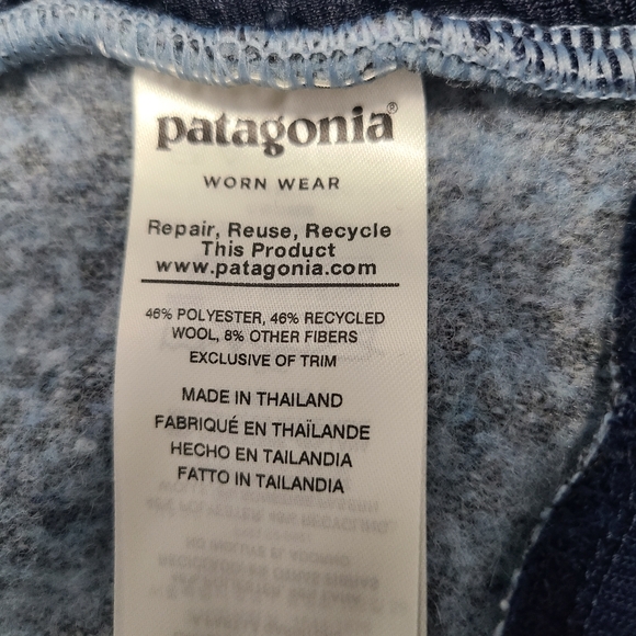 Patagonia Women'sWoolyester Fleece‎ Jacket Sky Blue Size Medium - Picture 13 of 16